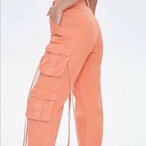 Forever 21 Orange Cargo Pants